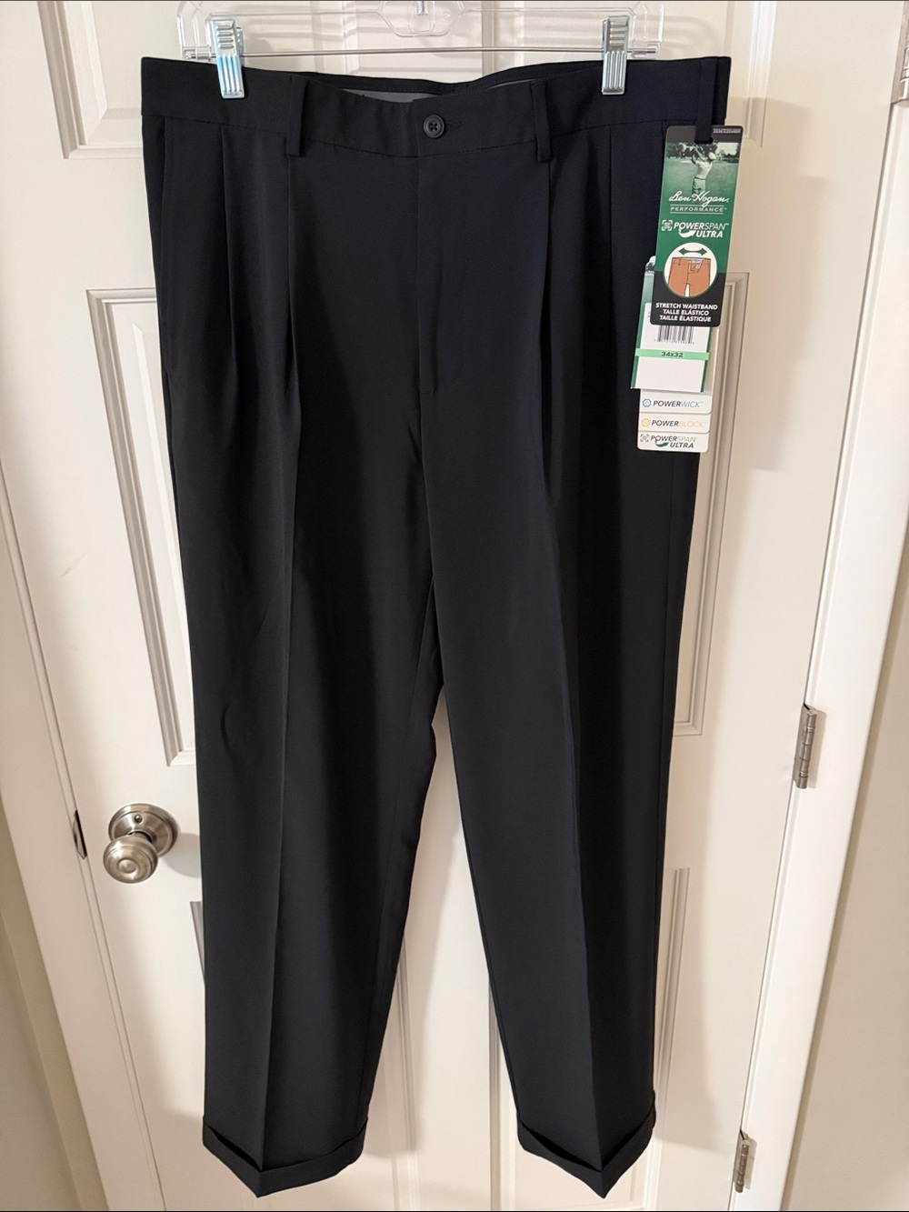 NWT Ben Hogan Performance PowerSpan
Ultra pleated golf pants Black Size 34x32